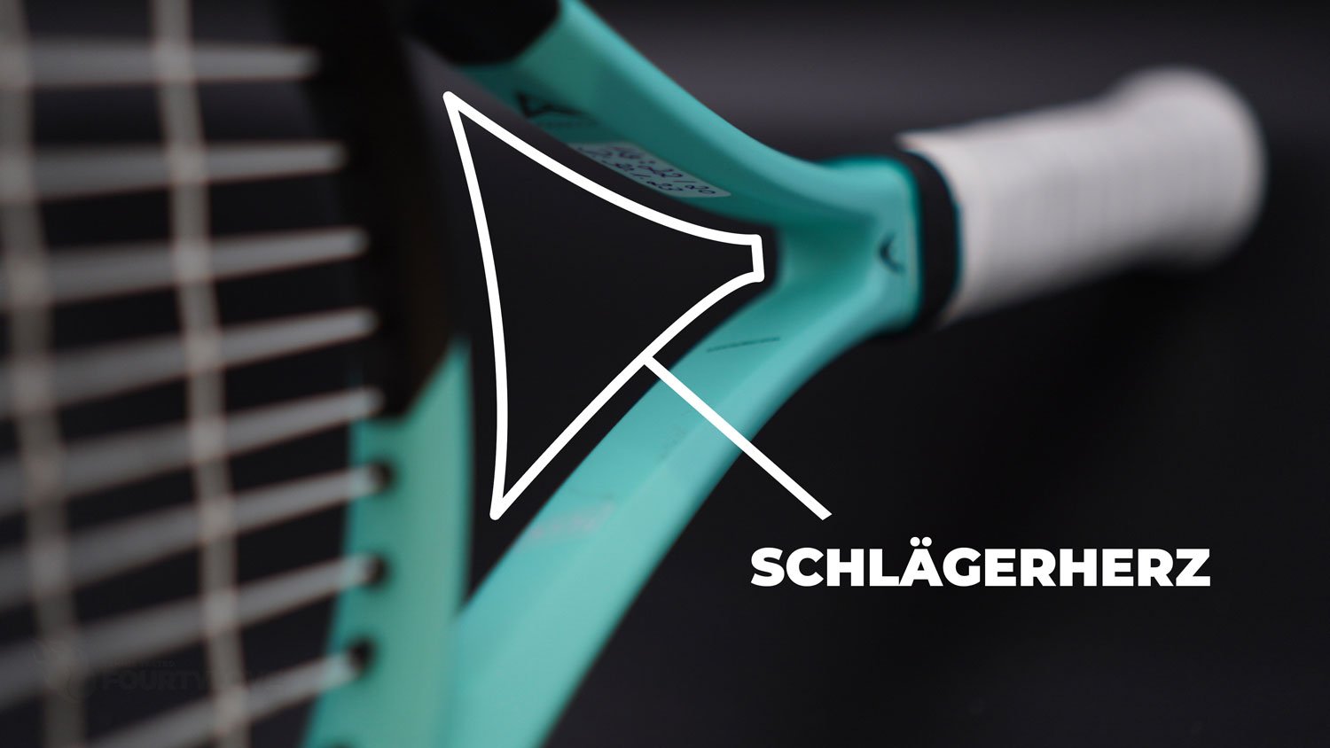 schlaegerherz-schaft-schlaegerhals-eines-tennisschlaegers